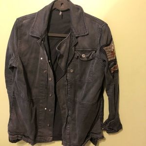 Free People Embellished Military Jacket